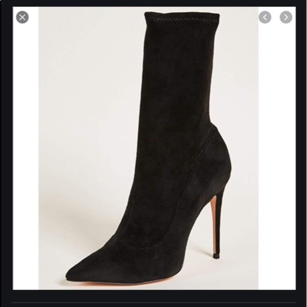 Schutz Mislane Black Sock Stretch Boots